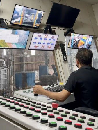 Hydraulic Radial Forging Machine control panel using Advanced PLC and SCADA control systems.